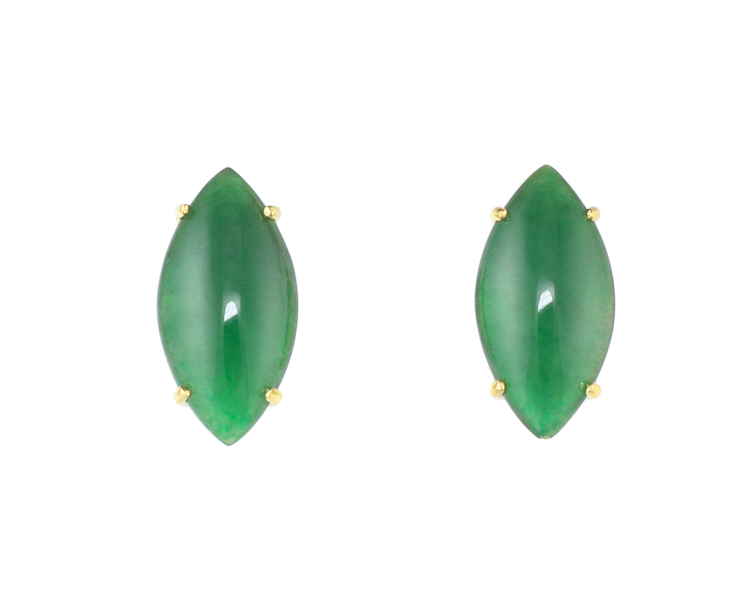 Jadeite (type-A) earrings - Click Image to Close