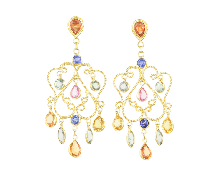 Sapphire earrings - Click Image to Close