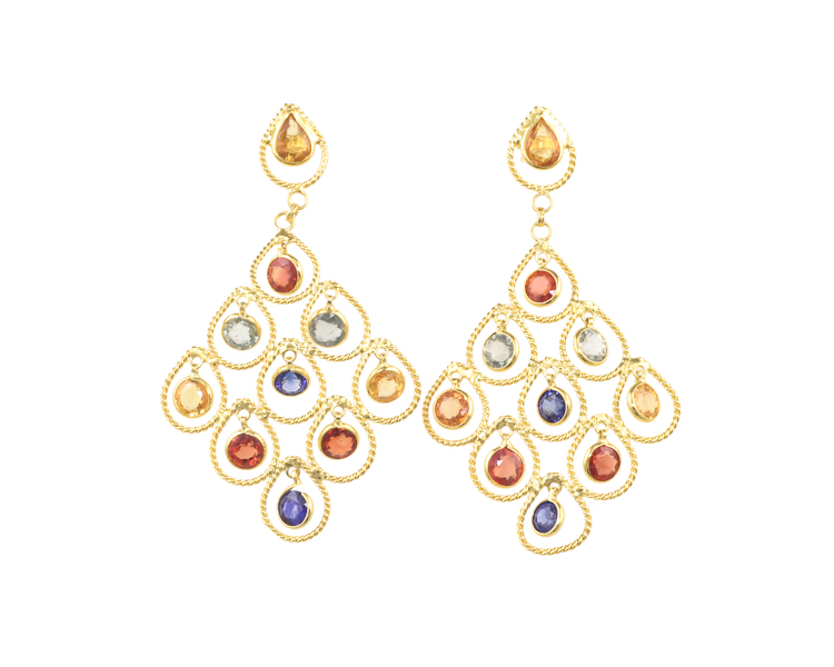 Sapphire earrings - Click Image to Close