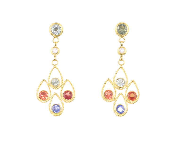 Sapphire earrings - Click Image to Close