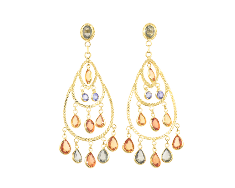 Sapphire earrings - Click Image to Close