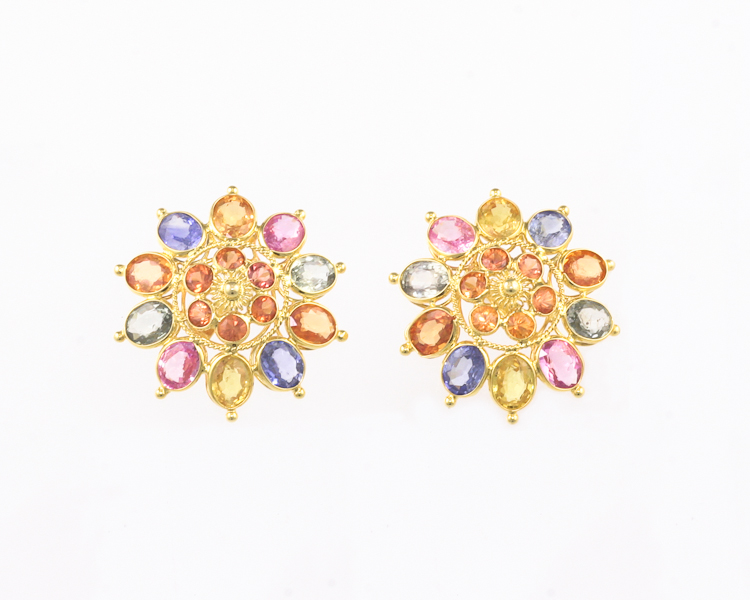 Sapphire earrings - Click Image to Close