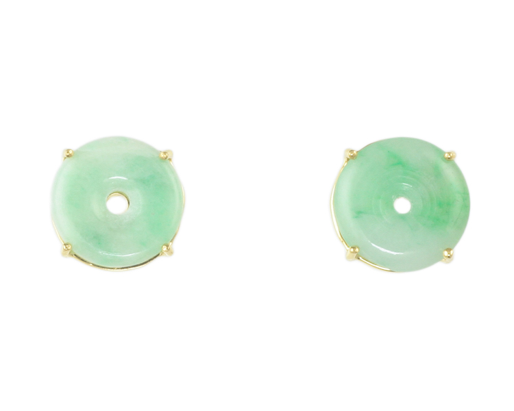 Jadeite (type-A) carving earrings - Click Image to Close