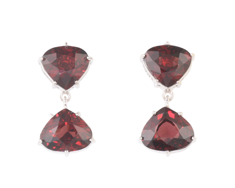 Garnet earrings - Click Image to Close