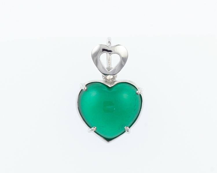 Chrysoprase pendant - Click Image to Close