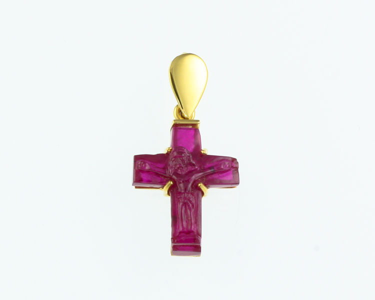 Ruby carving pendant - Click Image to Close