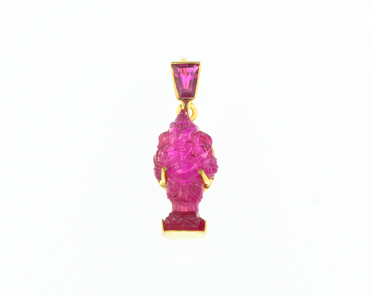 Ruby carving and ruby pendant - Click Image to Close