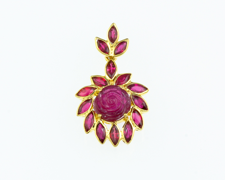 Ruby carving and ruby pendant - Click Image to Close