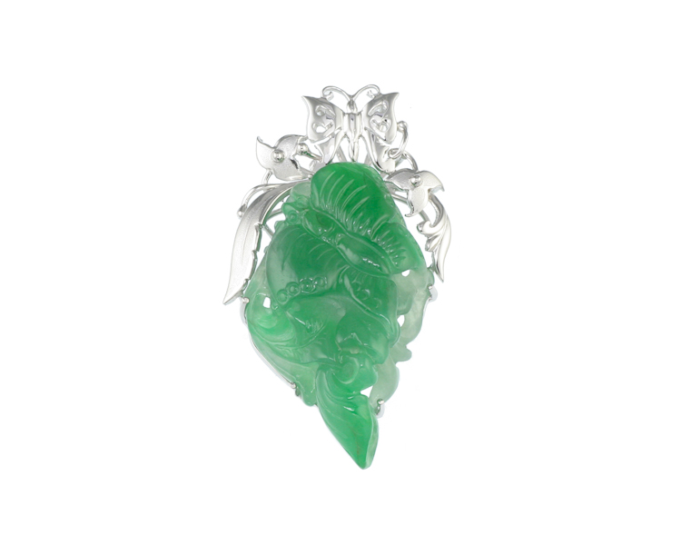 Jadeite (type-A) carving pendant - Click Image to Close