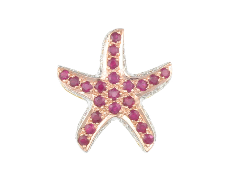 Ruby and diamond pendant - Click Image to Close