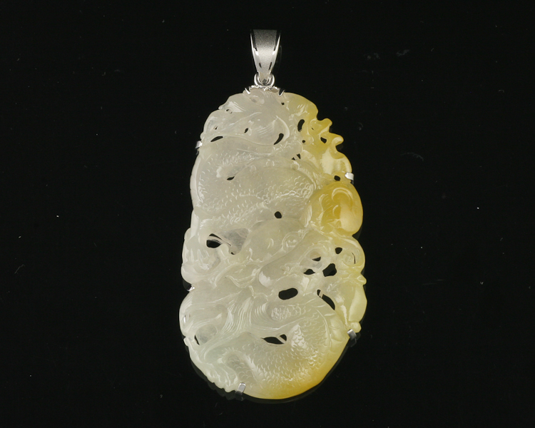 Jadeite (type-A) carving pendant - Click Image to Close