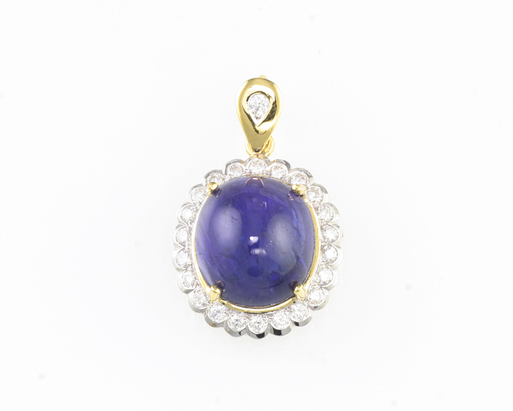 Tanzanite and diamond pendant - Click Image to Close