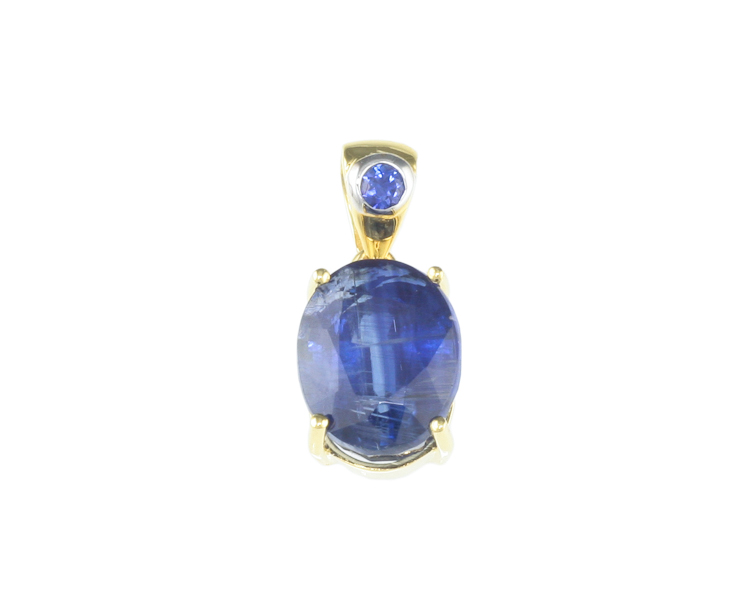 Kyanite and blue sapphire pendant - Click Image to Close