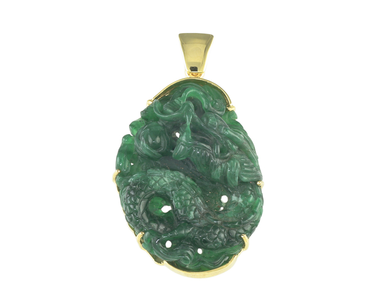 Jadeite (type-A) carving pendant - Click Image to Close