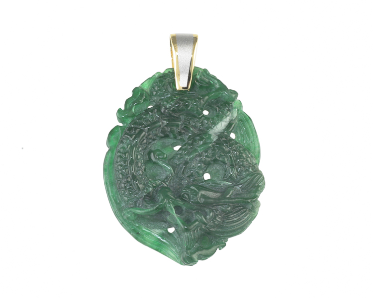 Jadeite (type-A) carving pendant - Click Image to Close