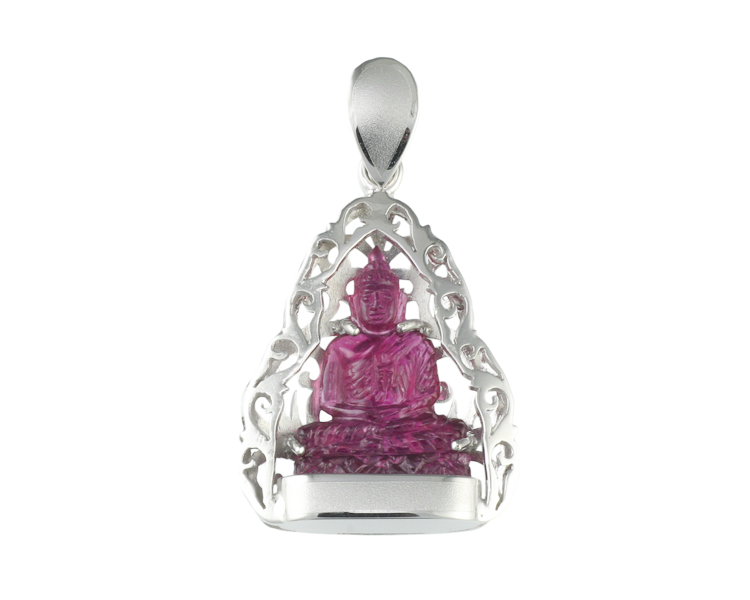 Ruby carving pendant - Click Image to Close