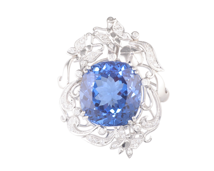 Topaz and zircon pendant - Click Image to Close