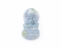 Jadeite (type-A) Guan Yin amulet