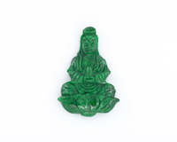 Jadeite (type-A) Guan Yin amulet