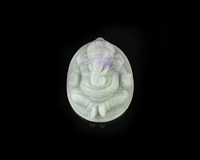 Jadeite (type-A) Ganesha amulet