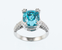 Zircon and diamond ring