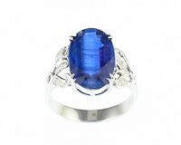 Kyanite and diamond ring