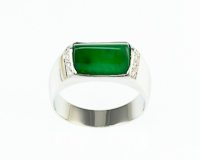 Jadeite (type-A) and diamond ring