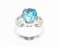 Zircon and diamond ring