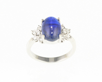 Kyanite and diamond ring