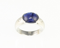 Kyanite and diamond ring