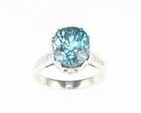 Zircon and diamond ring