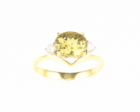 Tourmaline and diamond ring