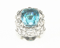 Zircon and diamond ring