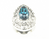 Zircon and diamond ring