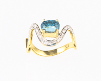 Zircon and diamond ring