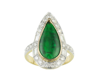 Jadeite (type-A) and diamond ring