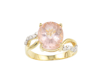 Morganite and diamond ring