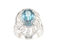 Zircon and diamond ring