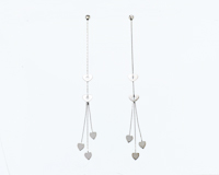 White gold earrings