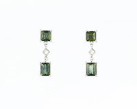 Sapphire and diamond earrings