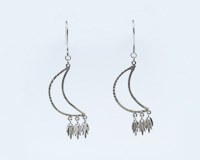 White gold earrings