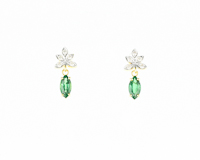 Tsavorite garnet and diamond earrings