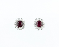 Ruby and diamond earrings