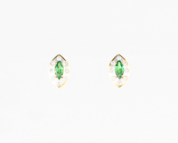 Tsavorite garnet and diamond earrings