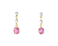 Spinel and diamond earrings