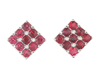 Spinel and diamond earrings