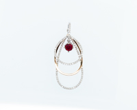 Ruby and diamond pendant