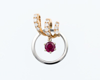 Ruby and diamond pendant