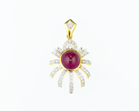 Ruby and diamond pendant