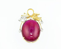 Ruby and diamond pendant